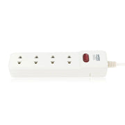 Ổ cắm điện SOPOKA 4H2 4 lỗ chịu tải 2200W, dây 2.5m/4.5m/9m, màu trắng