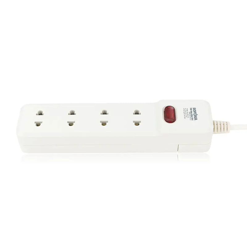 Ổ cắm điện SOPOKA 4H2 4 lỗ chịu tải 2200W, dây 2.5m/4.5m/9m, màu trắng