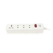 Ổ cắm SOPOKA 4M2, 4 ổ cắm đa năng, công suất 2200W, chuyên dụng cho thiết bị chịu tải lớn, màu trắng.