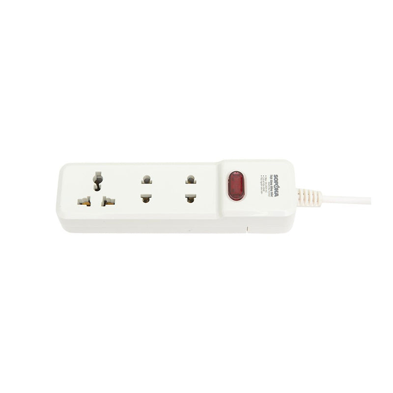 Ổ cắm điện SOPOKA 3M2 chịu tải 2200W, 3 lỗ cắm đa năng, dây 2.5m/4.5m, công suất lớn, an toàn cho bếp, công trường