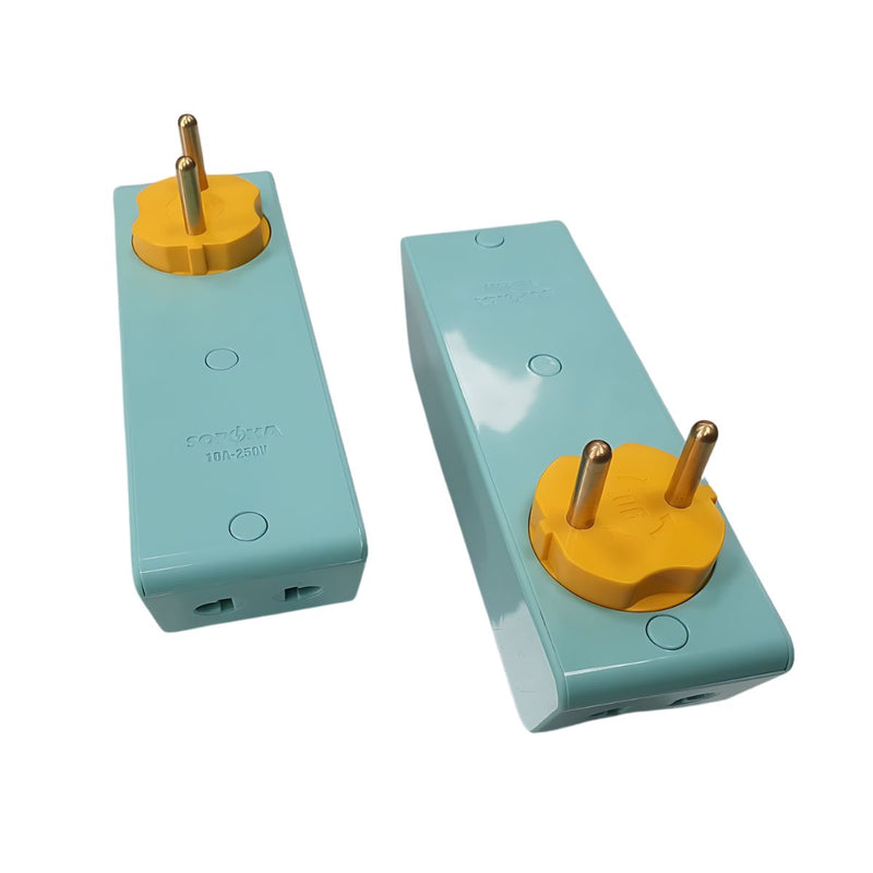 Ổ cắm chia 5 cổ xoay SOPOKA P25 màu xanh ngọc, công suất 2200W, tiện lợi cho phòng khách, phòng ngủ, du lịch.