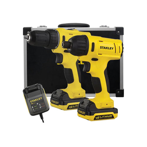 Máy khoan cầm tay 12V - 1.5Ah Stanley SCHI121S2FK-B1 2Máy sạc 2pin Vali