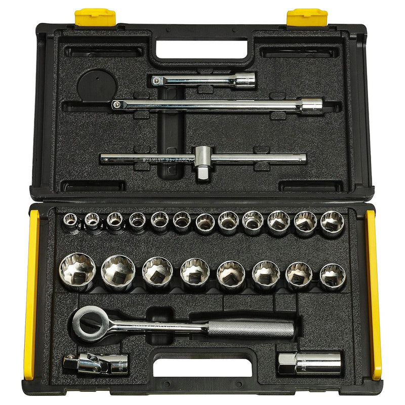 Bộ đầu tuýp hệ mét 27 chi tiết Stanley 86-477-6 cốt 1/2 inch