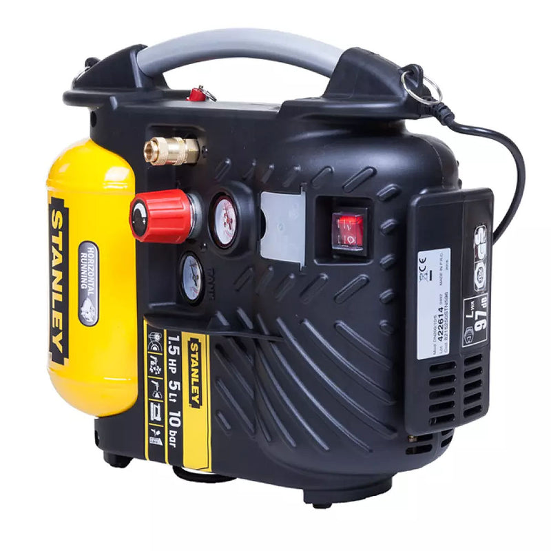 Máy nén khí không dầu mini Stanley DN200/10/5 công suất 1100W (1.5HP), dung tích 5 lít