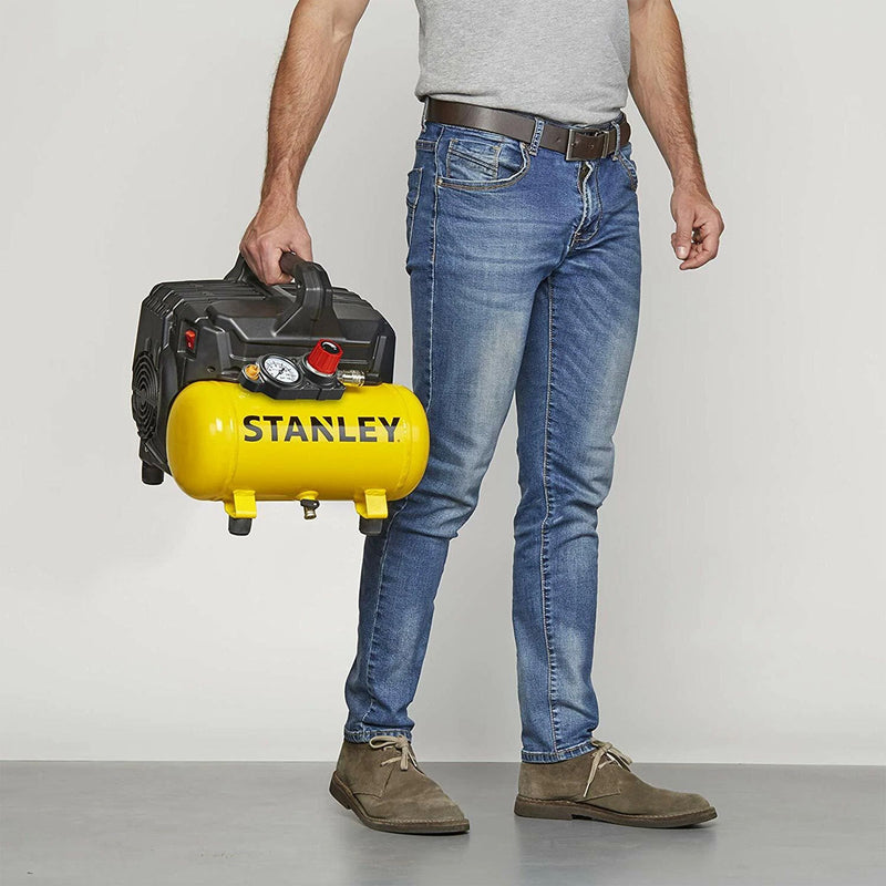 Máy nén khí không dầu Stanley DST100/8/6 công suất 750W (1HP), dung tích 6 lít