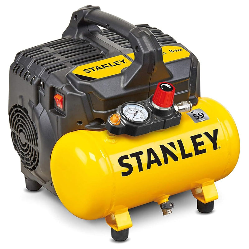 Máy nén khí không dầu Stanley DST100/8/6 công suất 750W (1HP), dung tích 6 lít