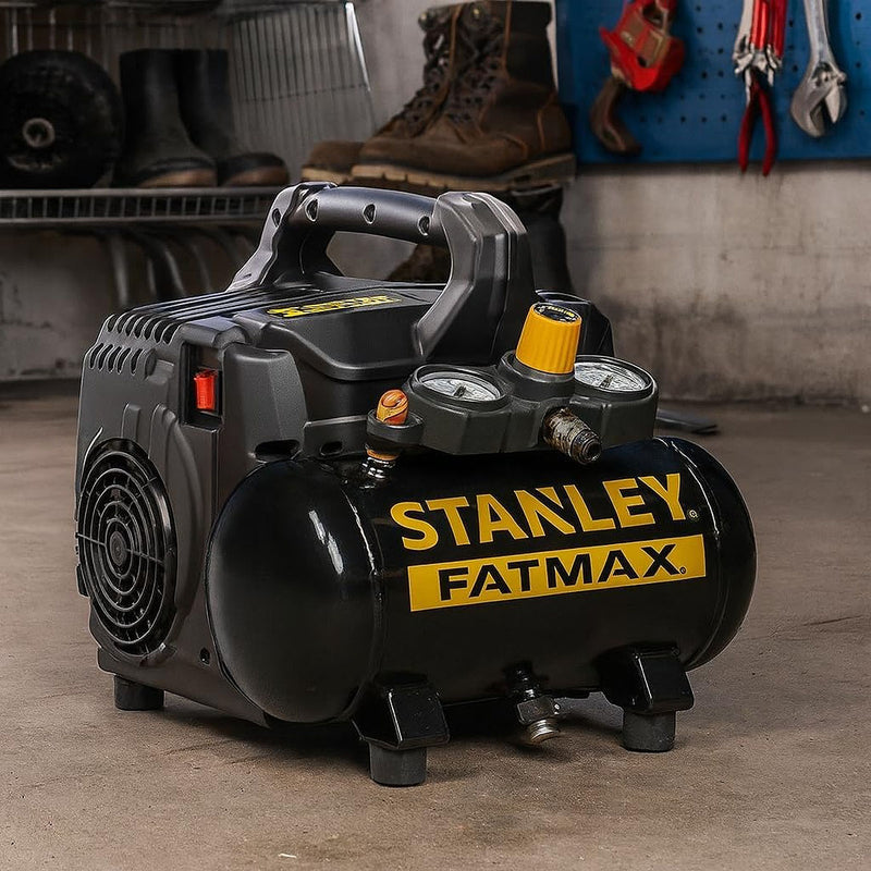 Máy nén khí không dầu Stanley DST101/8/6 công suất 750W (1HP), dung tích 6 lít
