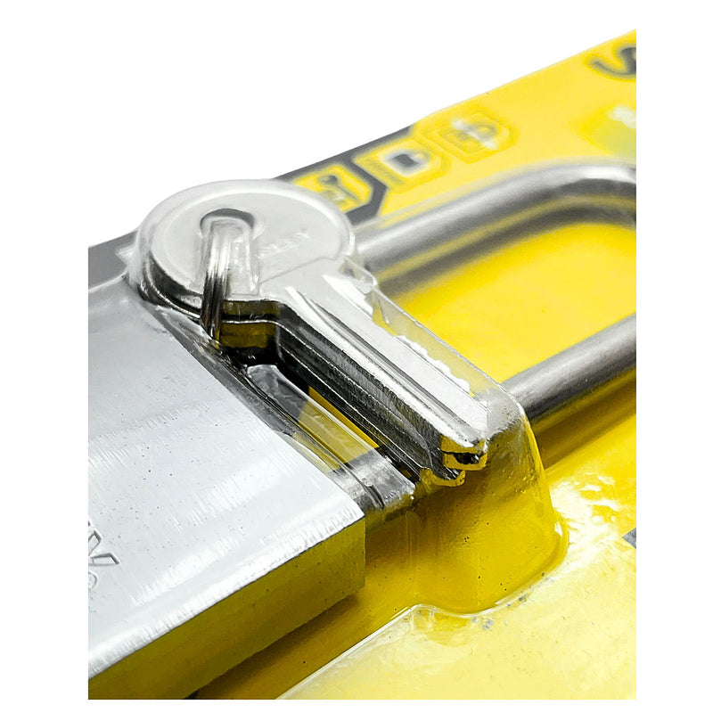 Ổ khóa càng dài STANLEY kích thước từ 30mm - 50mm, thân khóa bằng đồng thau phủ chrome bóng, càng khóa bằng thép cường lực.