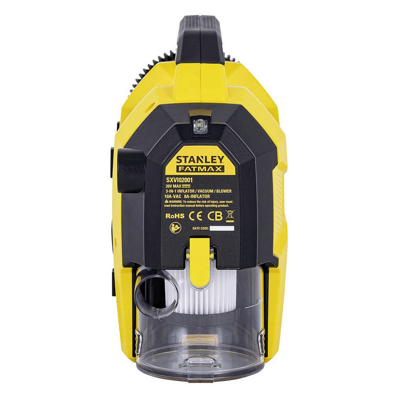 Máy bơm hơi, kèm hút bụi và thổi bụi đa năng Stanley SXVI02001 dùng Pin 20V