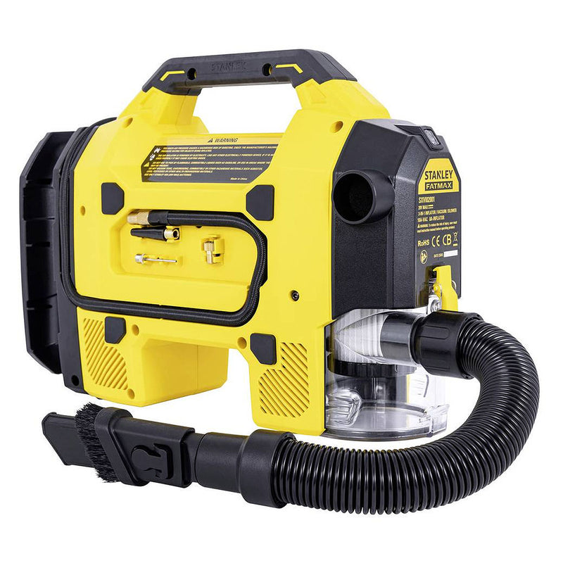 Máy bơm hơi, kèm hút bụi và thổi bụi đa năng Stanley SXVI02001 dùng Pin 20V