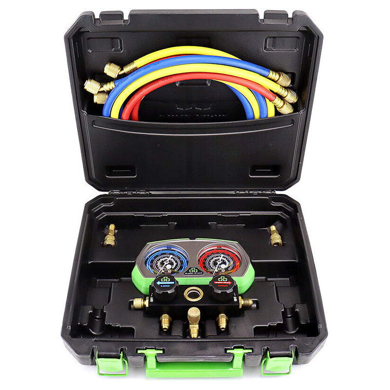 Đồng hồ áp suất Super Stars ST-B268 dùng để đo áp suất, nạp gas R22, R410A, R134A, R404A, R407C, R32 trong ngành lạnh