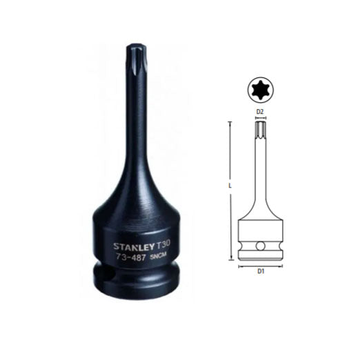 Đầu tuýp 1/2 inch Impact Torx STANLEY