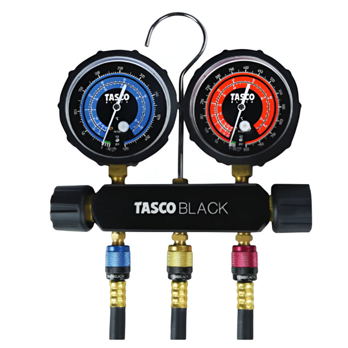 Đồng hồ áp suất Tasco TB120RS dùng để đo áp suất gas R22, R134A, R404A, R448A trong ngành lạnh
