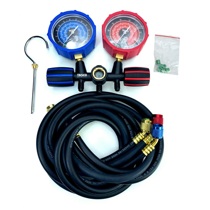 Đồng hồ áp suất Tasco TB120SM II Dùng để đo áp suất gas R12, R22, R134a, R404a trong ngành lạnh