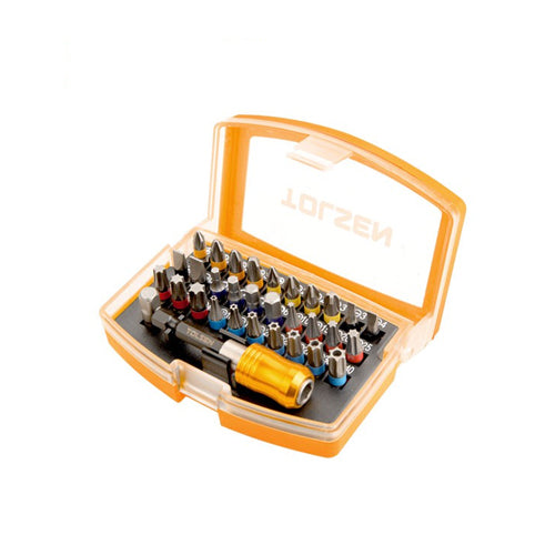 Bộ đầu vít 1/4 inch công nghiệp 32 món, có nam châm, thép S2 TOLSEN 20370