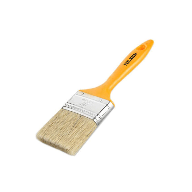 Cọ sơn công nghiệp 25 - 100mm TOLSEN, cán nhựa, đầu cọ kim loại mạ Cr bộ các sợi lông trắng cứng và sợi PET