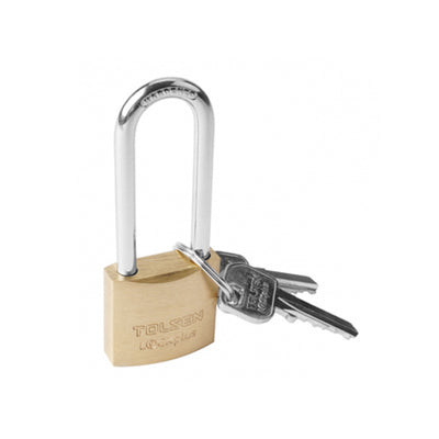 Ổ khóa đồng dài công nghiệp 30 - 40mm TOLSEN, LOCKplus, còng bằng thép cứng mạ Cr (2 chìa khóa đi kèm)