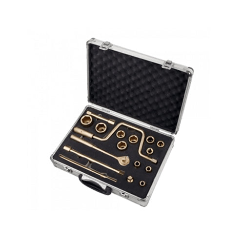 Bộ đầu tuýp 1/2 inch công nghiệp, không phát ra tia lửa điện, 17 món TOLSEN 70024