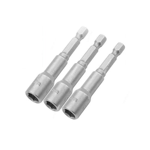 Bộ 3 đầu vít bắn tôn thép 40Cr từ tính mạnh, 8 - 14mm, đuôi lục giác 1/4 inch, dài 65mm TOLSEN