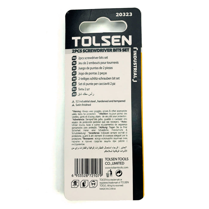 Bộ 2 đầu vít lục giác bông công nghiệp 50mm, thép S2, phủ Satin TOLSEN