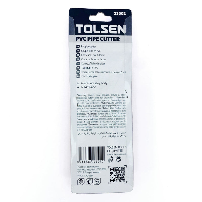 Kéo cắt ống nước 210mm/8 inch, thân nhôm, lưỡi thép 65Mn, đường kính cắt 3 - 35mm TOLSEN 33002