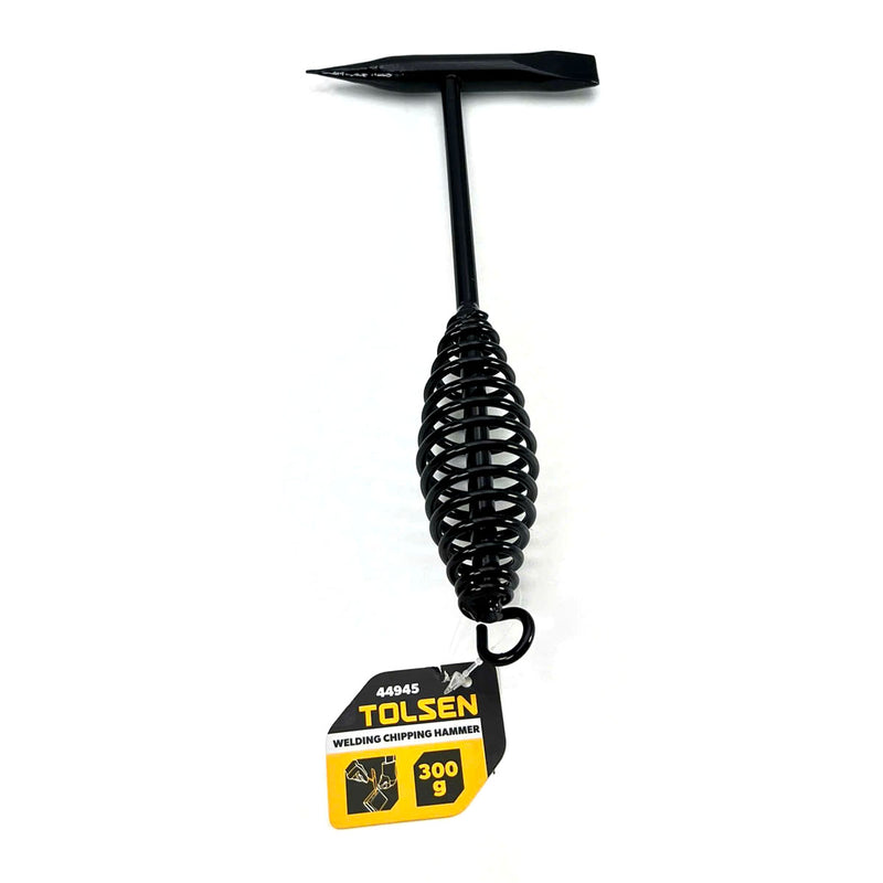 Búa hàn 300g TOLSEN 44945, tay cầm lò xo chống sốc, thiết kế kép có một đầu đục và một đầu nhọn