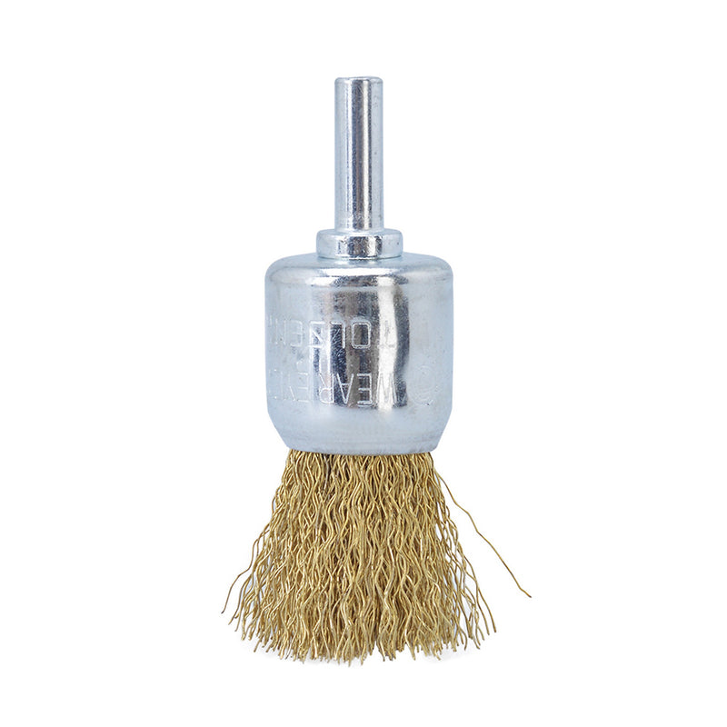 Chổi cước 24mm sợi thép 0.3mm, có trục 6.35mm (1/4 inch) TOLSEN 77546 (tiêu chuẩn EN1083)