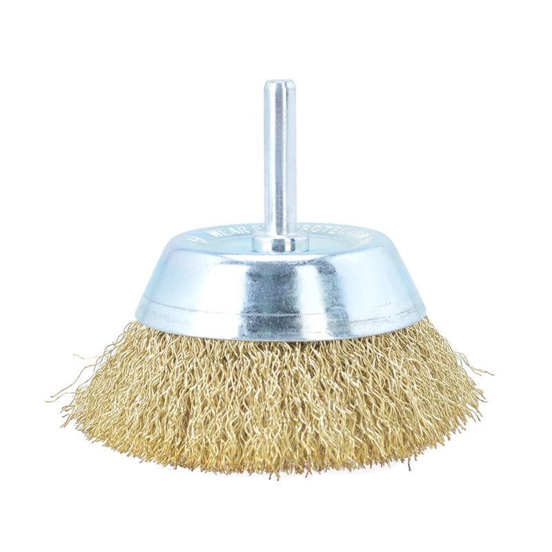 Chổi cước 50 - 75mm sợi thép 0.3mm, có trục 6.35mm (1/4 inch) TOLSEN (tiêu chuẩn EN1083)