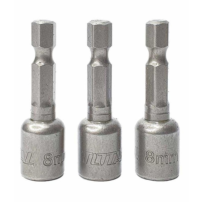 Bộ 3 mũi bắn tôn 8mm, đuôi lục giác 1/4 inch TOTAL TAC270832