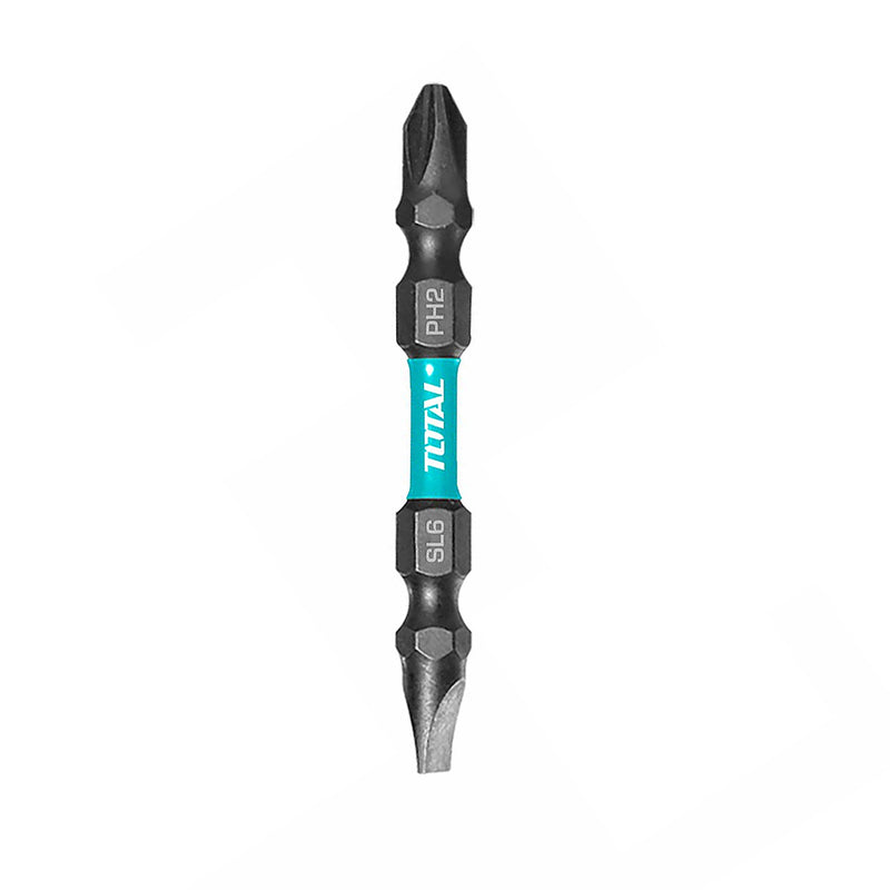 Bộ 10 mũi bắt vít hai đầu (có nam châm hít) PH2 SL6 65mm TOTAL TACIM16HL133