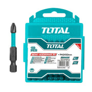 Bộ 10 mũi bắt vít (có nam châm hít) PH2 50mm TOTAL TACIM16PH223