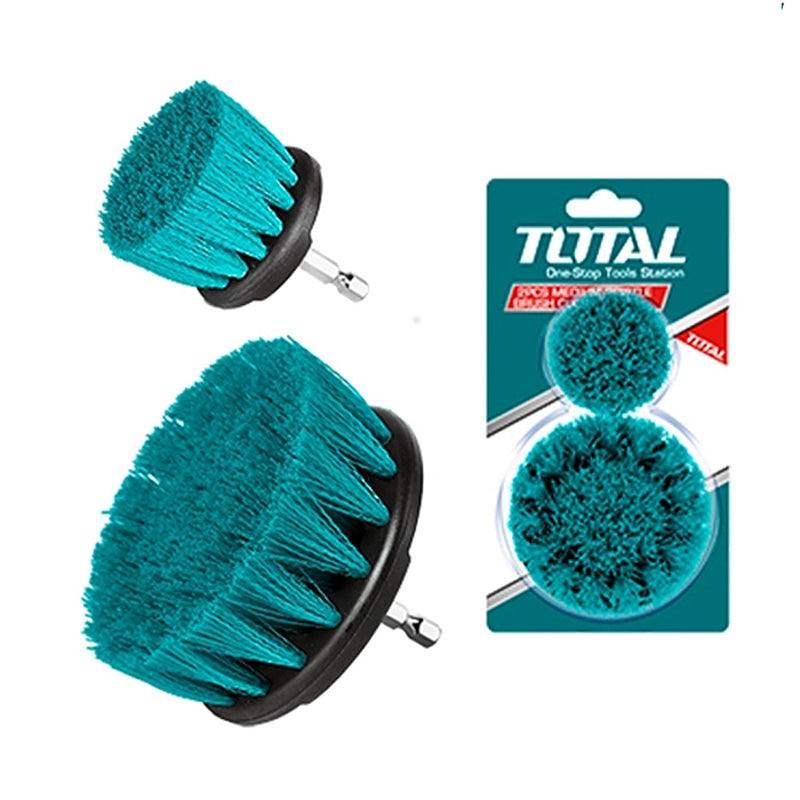 Bộ 2 bàn chải nhựa xoay sợi 2 inch - 3.5 inch TOTAL