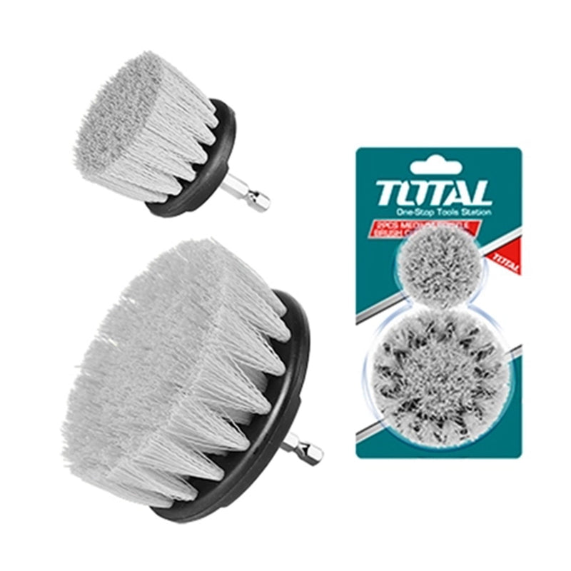 Bộ 2 bàn chải nhựa xoay sợi 2 inch - 3.5 inch TOTAL