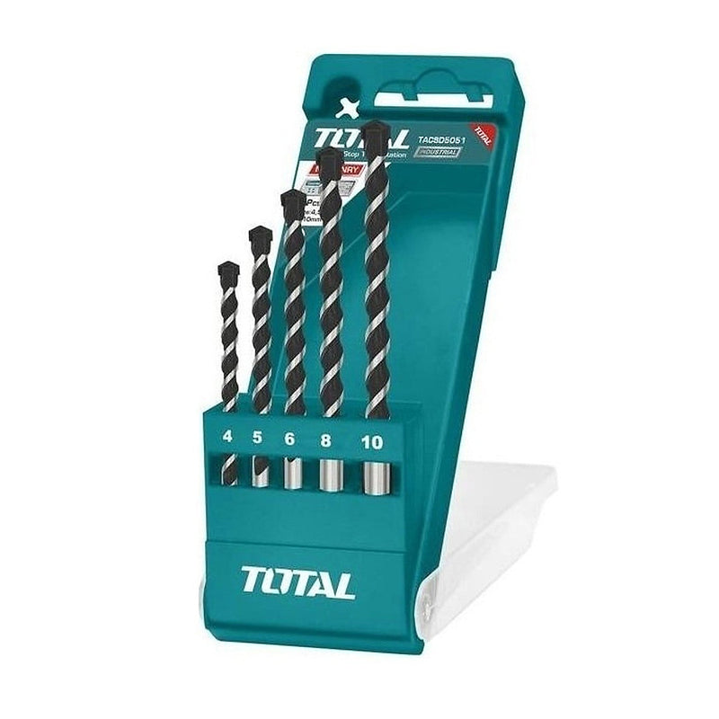 Bộ 5 Mũi khoan bê tông đuôi trơn TOTAL TACSD5051