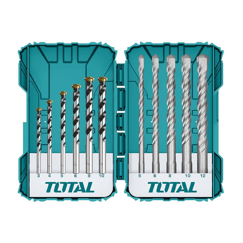 Bộ 11 Mũi khoan búa và khoan bê tông TOTAL TACSDL31101
