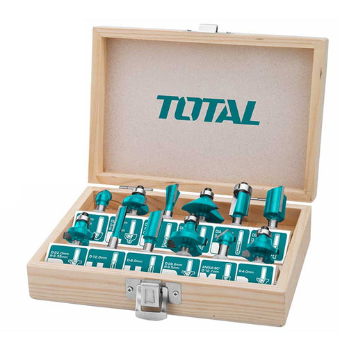 Bộ 12 Mũi phay gỗ (6mm) TOTAL TACSR0121
