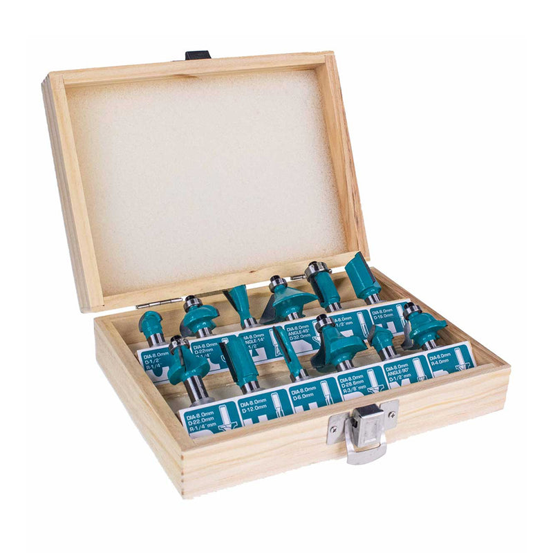 Bộ 12 Mũi phay gỗ (8mm) TOTAL TACSR1121
