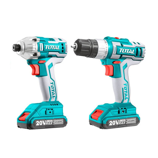 Bộ combo Máy siết vít và Máy khoan dùng Pin 20V TOTAL TCKLI2006
