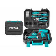 Chi tiết Bộ 81 món bao gồm Máy khoan dùng Pin 12V TOTAL THKTHP10812