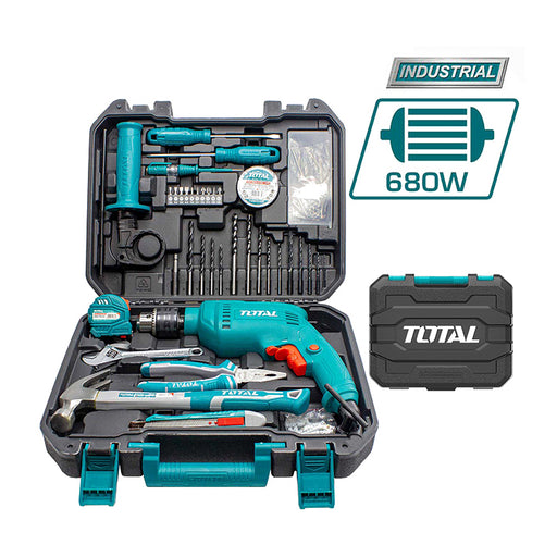 Bộ 115 món bao gồm Máy khoan búa TG1061356E TOTAL THKTHP1152C
