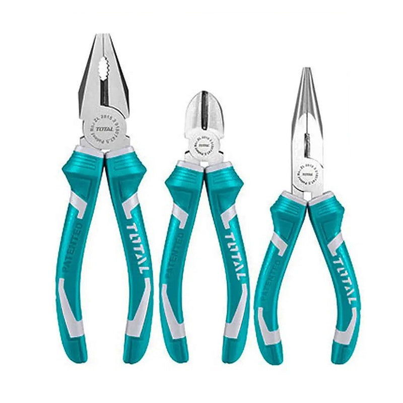 Bộ 3 kìm cắt kìm răng và kìm mỏ dài TOTAL THT1K0301