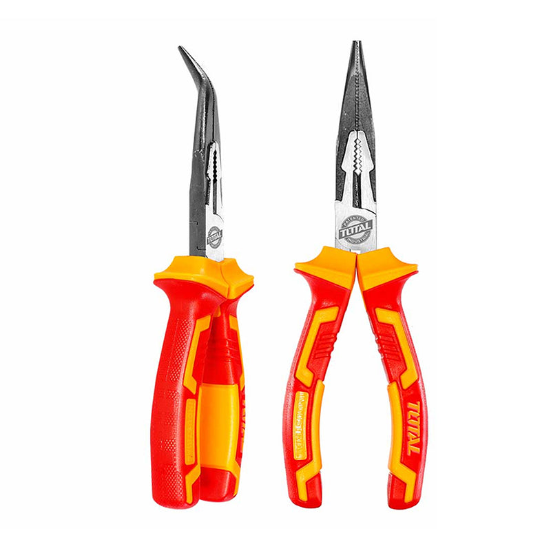 Chi tiết kềm Mũi nhọn mỏ cong cách điện 8 inch /200mm TOTAL THTIP2481