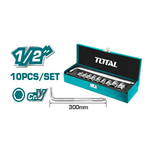 Bộ 10 đầu tuýp 1/2 inch TOTAL THTL121101