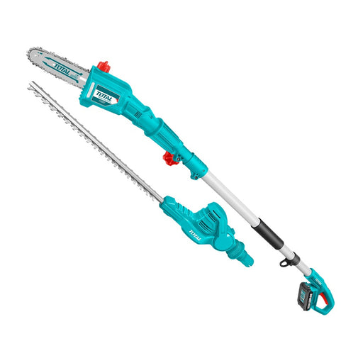 Bộ combo Máy cưa cành TPSLI20081 và Máy cắt hàng rào TPHT2016012 dùng Pin lithium 20V TOTAL TPTS201681