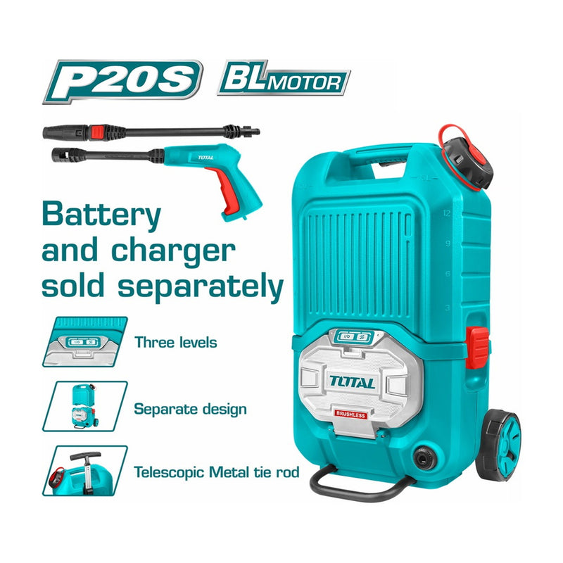 Máy xịt rửa dùng Pin 40V TOTAL TPWLI4006