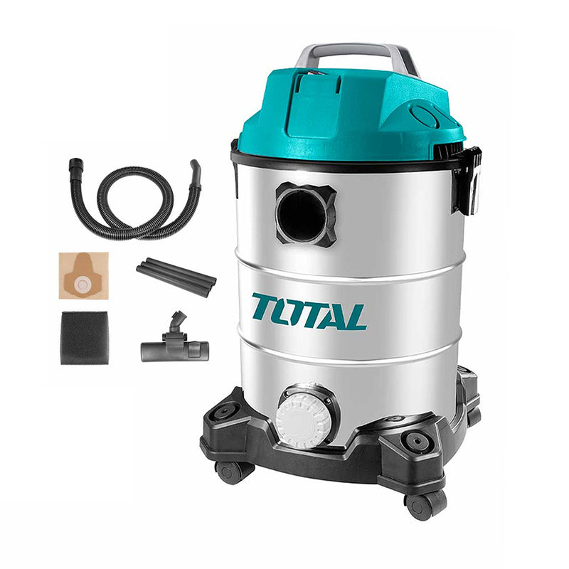 Máy hút bụi TOTAL TVC13301, dung tích 30 lít, công suất 1300W (Hút khô và ướt)