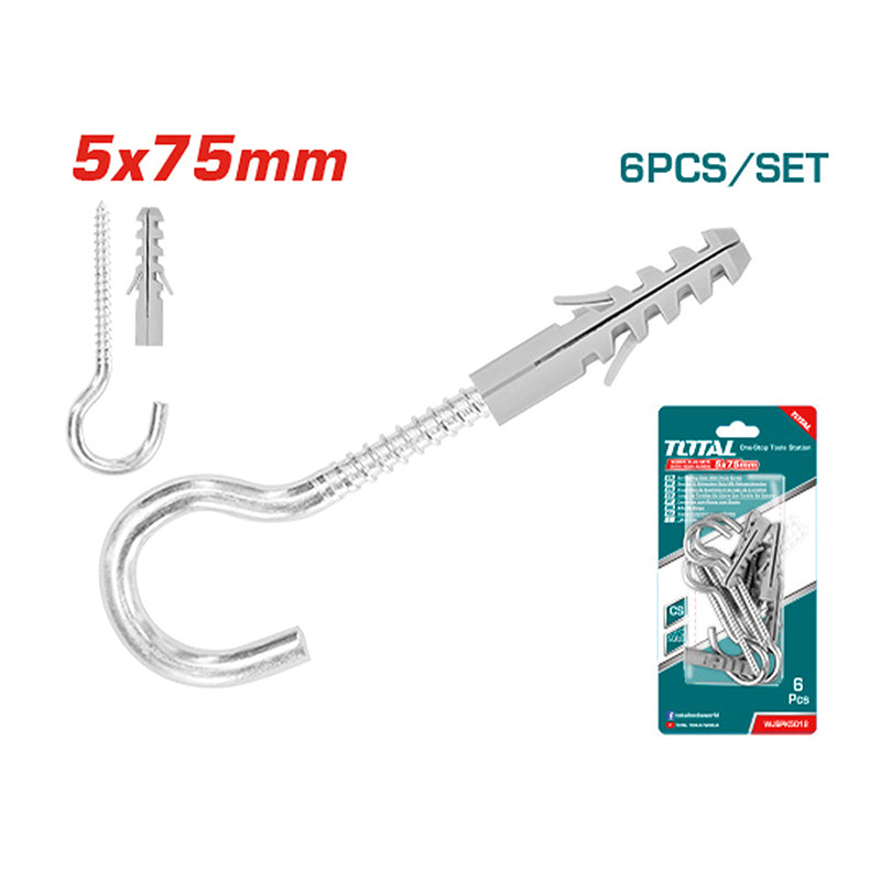 Bộ 6 tắc kê vít móc ? TOTAL WJSPK5012