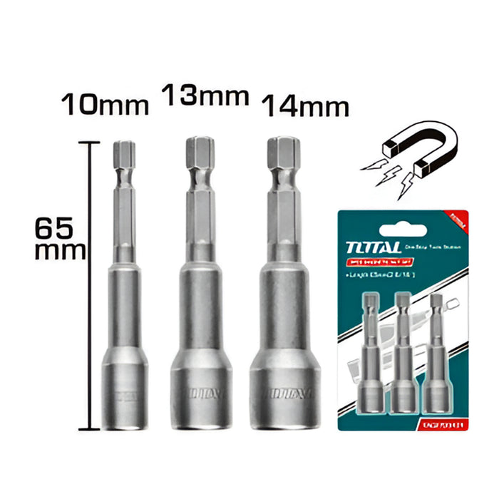 Bộ 3 mũi từ bắn tôn đuôi lục giác 1/4" TOTAL TAC2703431