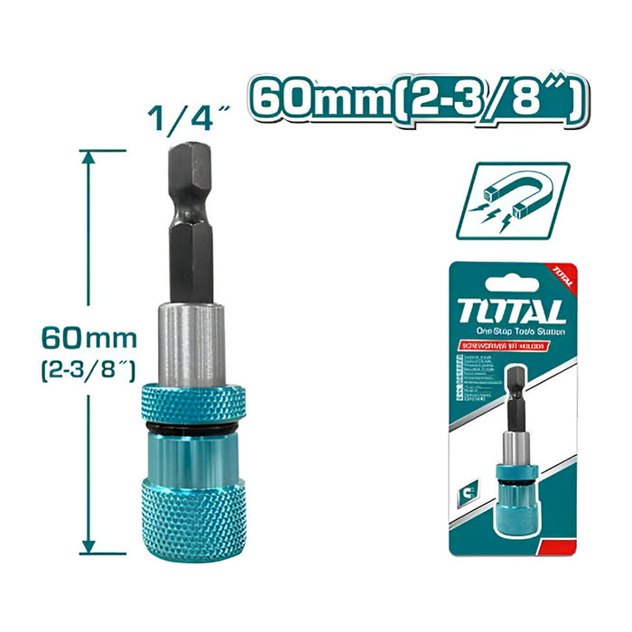 Đầu nối gắn mũi vít 1/4" TOTAL TAC464601