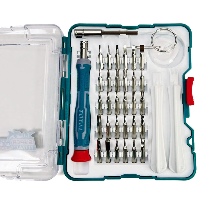 Bộ tua vít đa năng 37 chi tiết Total TACSD30376 dùng để sửa chữa đồ điện tử